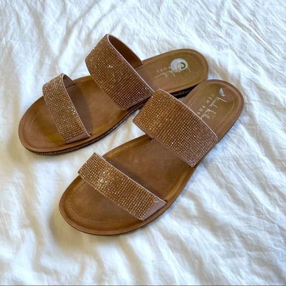 Size 9 Gold Sandals - Picture 4 of 4